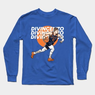 Donte Divincenzo Knicks Cartoon Flat Long Sleeve T-Shirt